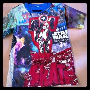 Custom Hand Stitched Shirt with Comics Designs